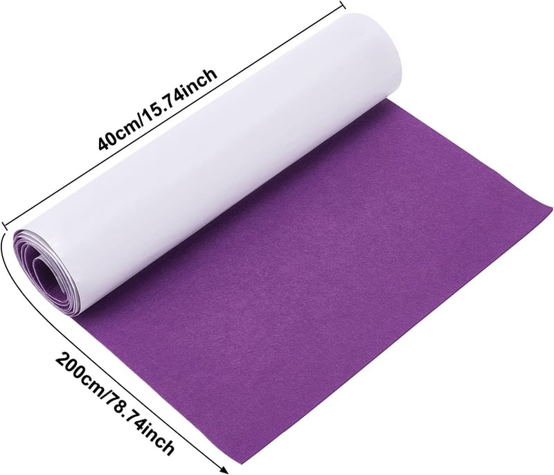 BENECREAT Öntapadós Filc Szalag 200x40cm Lila Bútor Alátét Polc Bélés