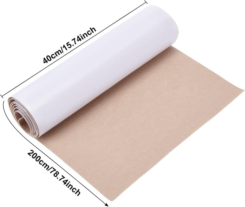 BENECREAT Öntapadós Filc Szövet 40x200cm Khaki - Ékszertartó Bélés és Bútor Védelem