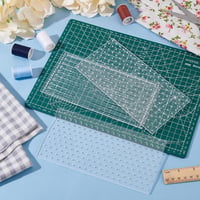 BENECREAT Akrylová šablóna na vyšívanie Sashiko, 3 ks, 20x10 cm, šablóna s bodkami a čiarami na ručné šitie a vyšívanie, hrúbka 2,5 mm 5