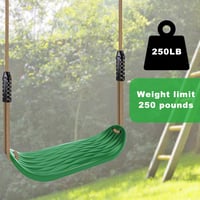 Detská hojdačka BeneLabel s gumovým sedadlom, nastaviteľné lano - zelená - 130-200 cm 3