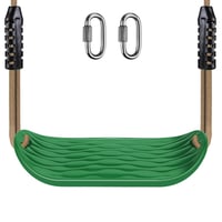 Detská hojdačka BeneLabel s gumovým sedadlom, nastaviteľné lano - zelená - 130-200 cm 7