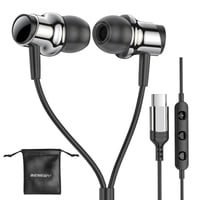 Căști USB-C BENEWY cu microfon pentru Samsung S25 S24 S23 S22 Ultra, A55, A54 și iPhone 16, 15 Pro Max, căști cu fir magnetice, stereo, cu anulare a zgomotului 1