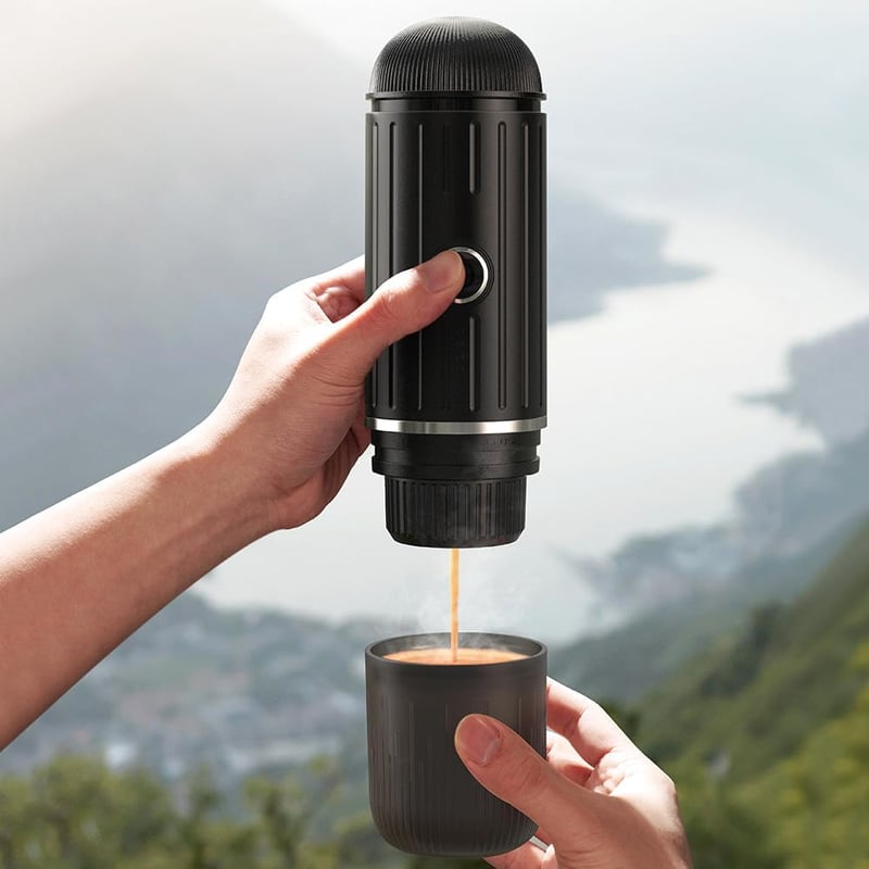 BENFUCHEN Hordozható Elektromos Eszpresszó Gép - USB-C Töltésű Kávéfőző Utazáshoz, Kempingezéshez, 19 Bar, Őrölt Kávéhoz és Nespresso Kapszu