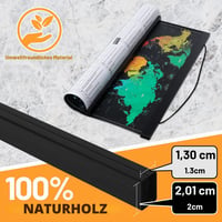 Benjia magnetski drveni nosač za postere 140 cm crni - set okvira za postere za vješanje na zid 3