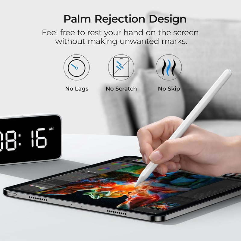 BENKS iPad Ceruza 2. Generáció Mágneses Vezeték Nélküli Töltéssel, iPad Pro 12.9 Air Mini Kompatibilis
