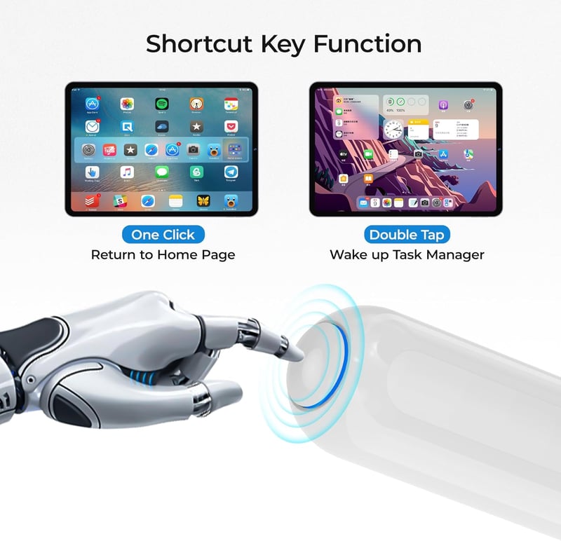 BENKS iPad Ceruza 2. Generáció Mágneses Vezeték Nélküli Töltéssel, iPad Pro 12.9 Air Mini Kompatibilis