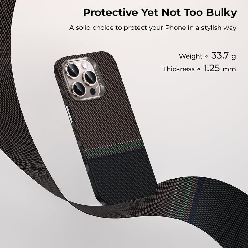 BENKS Prestige iPhone 16 Pro Tok Kamera Gombbal - MagSafe Kompatibilis Dupont Kevlar Aramid Szál TPU Mobiltelefon Védőtok