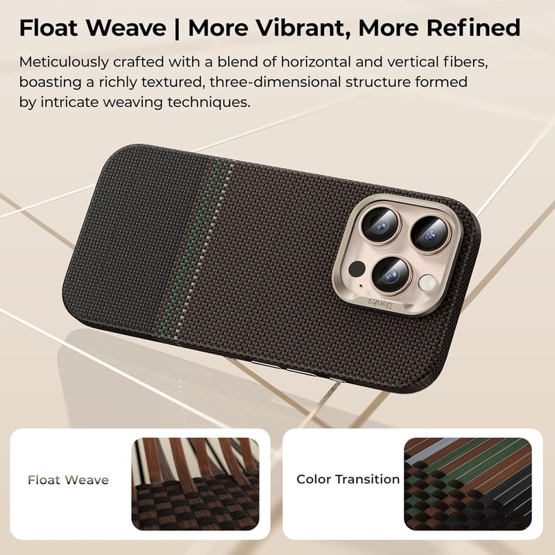 BENKS Prestige iPhone 16 Pro Tok Kamera Gombbal - MagSafe Kompatibilis Dupont Kevlar Aramid Szál TPU Mobiltelefon Védőtok