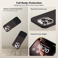 BENKS Prestige iPhone 16 Pro Tok Kamera Gombbal - MagSafe Kompatibilis Dupont Kevlar Aramid Szál TPU Mobiltelefon Védőtok 6