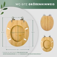 Capac WC Premium din Bambus Benkstein cu Mecanism Soft-Close, Funcție Quick-Release, Antibacterian, Capac WC din Lemn Sustenabil, Montare Ușoară 4