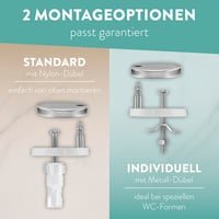 Prémiová WC doska Benkstein oválna, biela, antibakteriálny duroplast, s funkciou pomalého sklápania (Soft-Close) a rýchleho uvoľnenia (Quick-Release), pánty z nehrdzavejúcej ocele, odnímateľná, nosnosť 150 kg 5