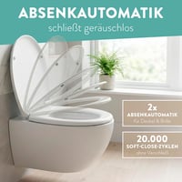 Prémiová WC doska Benkstein oválna, biela, antibakteriálny duroplast, s funkciou pomalého sklápania (Soft-Close) a rýchleho uvoľnenia (Quick-Release), pánty z nehrdzavejúcej ocele, odnímateľná, nosnosť 150 kg 3