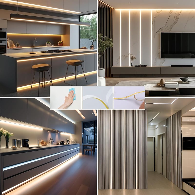 BENLUN 24V CCT LED szalag 10m konyhaszekrény világítás 2700K-6500K dimmerrel