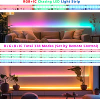 BENLUN 24V WS2811 COB LED szalag 20m RGB IC távirányítóval szobadekoráció 3
