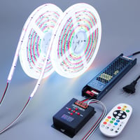 BENLUN 24V WS2811 COB LED szalag 20m RGB IC távirányítóval szobadekoráció 1