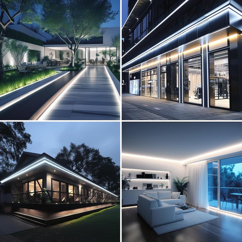 BENLUN COB LED szalag 220V 30m hideg fehér kültéri vízálló 10W/m