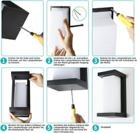 Lampă solară de exterior Benma 161 LED cu senzor de mișcare, 3 moduri de iluminare, telecomandă, IP65, 1800 mAh, rezistentă la apă 6