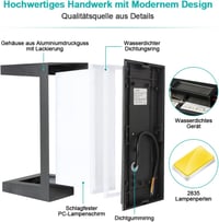 Lampă solară de exterior Benma 161 LED cu senzor de mișcare, 3 moduri de iluminare, telecomandă, IP65, 1800 mAh, rezistentă la apă 2