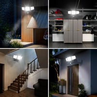 BENMA 302 LED reflektor s pohybovým senzorom, vonkajší, 2 ks, 1500LM, akumulátorové svetlo, 6500K, IP65, na vnútorné aj vonkajšie použitie 6
