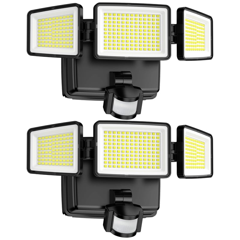 BENMA 302 LED reflektor s pohybovým senzorom, vonkajší, 2 ks, 1500LM, akumulátorové svetlo, 6500K, IP65, na vnútorné aj vonkajšie použitie