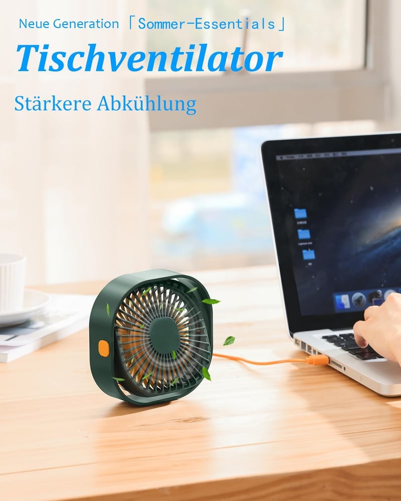 benpen Mini USB Asztali Ventilátor 3 Fokozat Csendes Hordozható Irodai Asztali Ventilátor