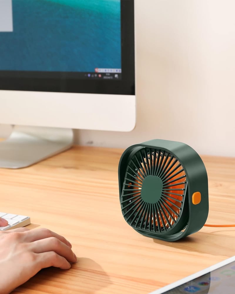 benpen Mini USB Asztali Ventilátor 3 Fokozat Csendes Hordozható Irodai Asztali Ventilátor