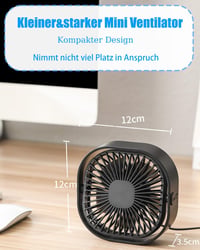Benpen Mini USB Asztali Ventilátor 3 Fokozatú Csendes Hordozható 7