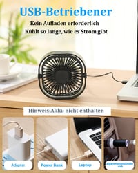 Benpen Mini USB Asztali Ventilátor 3 Fokozatú Csendes Hordozható 6