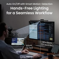 Lampă de monitor BenQ ScreenBar Halo 2, iluminare față și spate, pornire/oprire automată 6