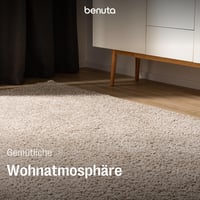 Covor cu fir lung benuta Sohari Basic, 80x150 cm, bej, lavabil, compatibil cu încălzirea prin pardoseală, pentru living, dormitor, hol sau sufragerie 4