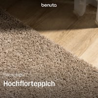 Covor cu fir lung benuta Sohari Basic, 80x150 cm, bej, lavabil, compatibil cu încălzirea prin pardoseală, pentru living, dormitor, hol sau sufragerie 2