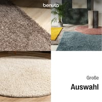 Covor cu fir lung benuta Sohari Basic, 80x150 cm, bej, lavabil, compatibil cu încălzirea prin pardoseală, pentru living, dormitor, hol sau sufragerie 7