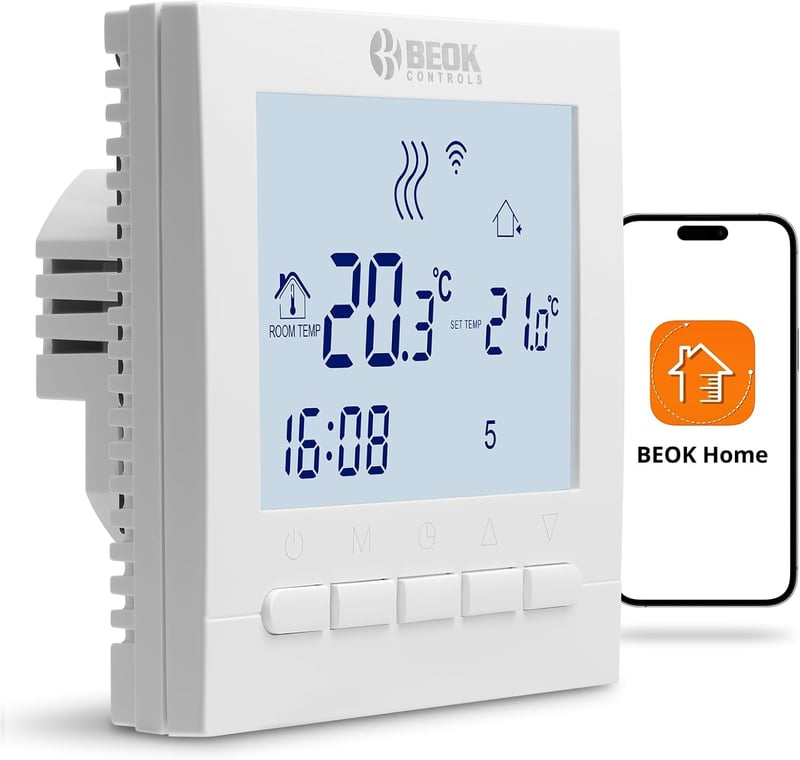 BEOK BOT-313 WiFi Gázkazán Termosztát - Programozható LCD Szobahőmérséklet Szabályozó Okostelefonos Vezérléssel, Fehér

AI: I've created a c