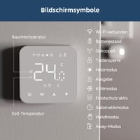Inteligentný WiFi termostat BEOK CONTROLS BOT-R3X-WiFi pre podlahové vykurovanie a plynové kotly, kompatibilný s Tuya Smart, Alexa a Google Assistant, napájaný batériami 3