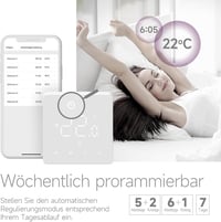 BEOK CONTROLS Digitális Termosztát Gázkazánhoz WiFi Okos Szobatermosztát Padlófűtéshez Alexa Google Home Kompatibilis Fehér 6