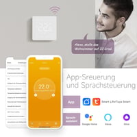 BEOK CONTROLS Digitális Termosztát Gázkazánhoz WiFi Okos Szobatermosztát Padlófűtéshez Alexa Google Home Kompatibilis Fehér 3