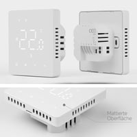 BEOK CONTROLS Digitális Termosztát Gázkazánhoz WiFi Okos Szobatermosztát Padlófűtéshez Alexa Google Home Kompatibilis Fehér 9