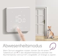BEOK CONTROLS Digitális Termosztát Gázkazánhoz WiFi Okos Szobatermosztát Padlófűtéshez Alexa Google Home Kompatibilis Fehér 5