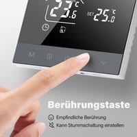 BEOK CONTROLS Digitális WiFi Padlófűtés Termosztát Vízi Fűtéshez LCD Kijelzővel Programozható Okos Szobatermosztát Tuya Alexa App 8