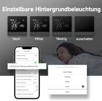 BEOK CONTROLS Digitális WiFi Padlófűtés Termosztát Vízi Fűtéshez LCD Kijelzővel Programozható Okos Szobatermosztát Tuya Alexa App 5
