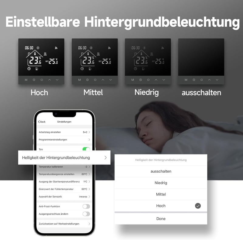 BEOK CONTROLS Digitális WiFi Padlófűtés Termosztát Vízi Fűtéshez LCD Kijelzővel Programozható Okos Szobatermosztát Tuya Alexa App