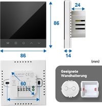 BEOK CONTROLS Digitális WiFi Padlófűtés Termosztát Vízi Fűtéshez LCD Kijelzővel Programozható Okos Szobatermosztát Tuya Alexa App 7