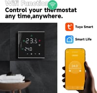 BEOK CONTROLS Okos Termosztát Padlófűtéshez WiFi Programozható Szobatermosztát Tuya Alexa Google Home Fekete TGW60B 2