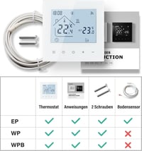 BEOK CONTROLS Okos Termosztát WiFi Programozható Padlófűtés Szabályozó 230V Fehér Alexa Kompatibilis Szenzorral 4