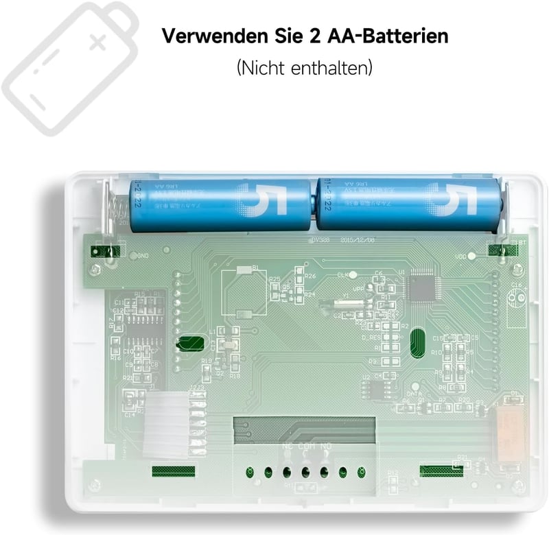 BEOK CONTROLS Programozható Szobatermosztát Gázkazán Vezérléshez, Digitális Fűtés Termosztát Háttérvilágítással, Fehér BOT-W306