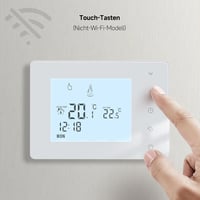 BEOK CONTROLS Programozható Szobatermosztát Gázkazán Vezérléshez, Digitális Fűtés Termosztát Háttérvilágítással, Fehér BOT-W306 6
