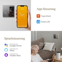 BEOK CONTROLS TGR85WIFI-WP WiFi Okos Padlófűtés Termosztát - Vízalapú Rendszerekhez, Tuya/Smart Life/Alexa Kompatibilis, Programozható 2