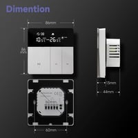 BEOK CONTROLS WiFi Okos Gázkazán Termosztát - Programozható, Smart Life/Google Home/Alexa Kompatibilis, Távvezérelhető, Gyerekzárral, 3A TGP 6