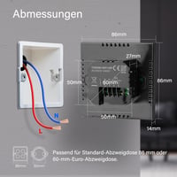 BEOK CONTROLS WiFi Okos Padlófűtés Termosztát - Vízalapú Rendszerekhez, Programozható, Alexa és Google Home Kompatibilis, 3A 230V, Fekete 6