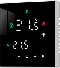 BEOK CONTROLS WiFi Okostermosztát Gáz/Víz Kazánhoz - Programozható, Padlófűtéshez, Alexa és Google Home Kompatibilis, Érintőképernyős, Feket 1